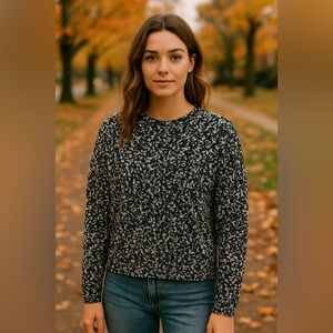 Pistola Nikki 100% Cotton Sweatshirt in White Noise Size Small Oversized